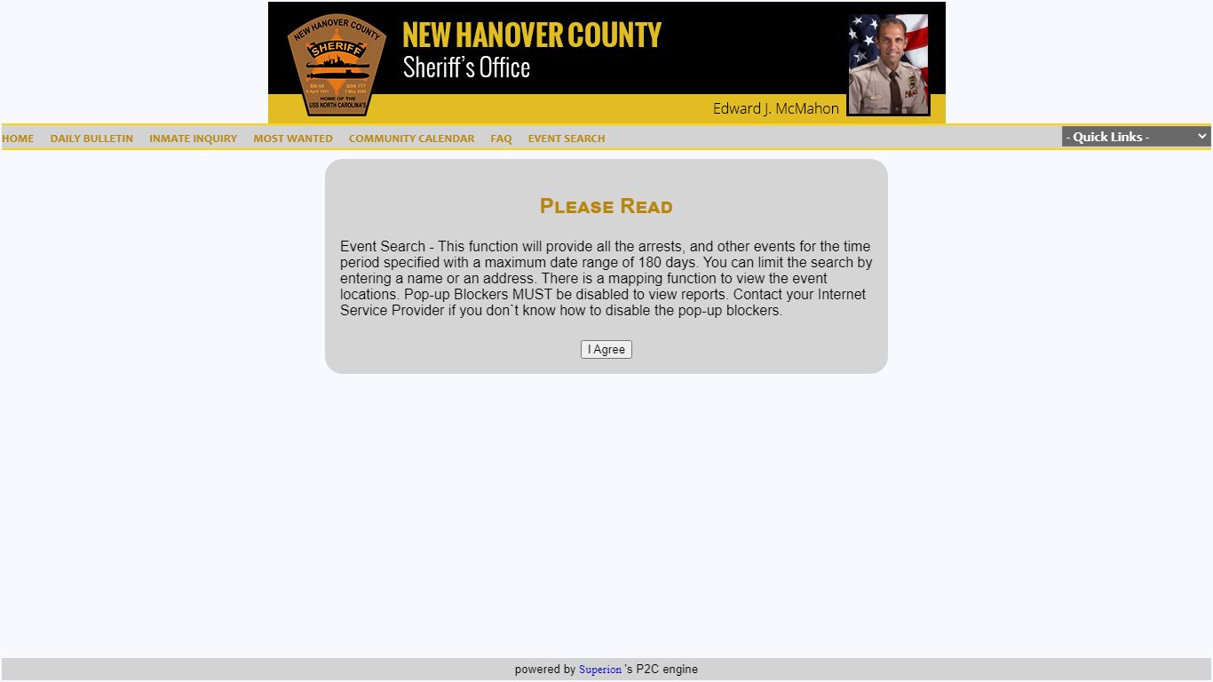 New Hanover Sheriff's Office P2C - nhcgov.com